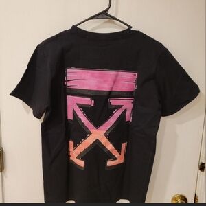 Black T-Shirt with Pink Graphic